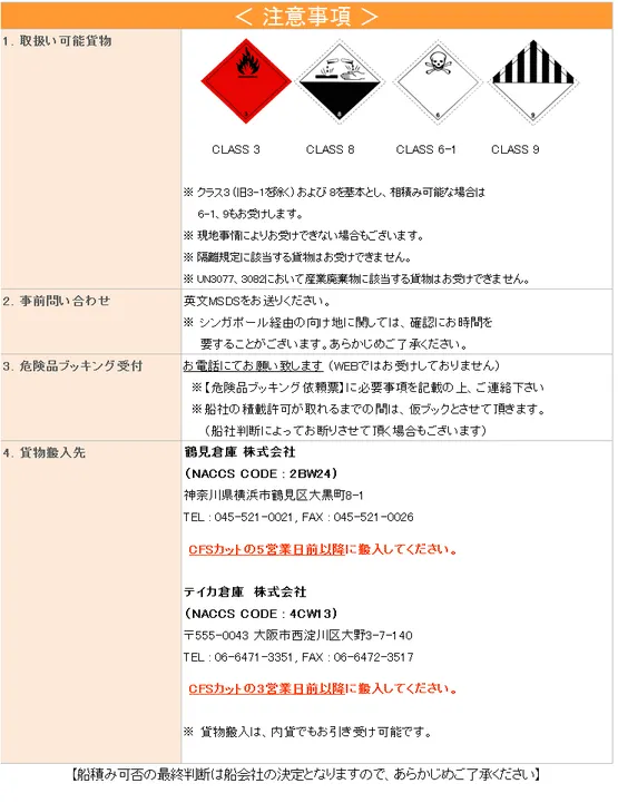 注意事項